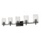 Z-Lite Grayson Vanity, 5-Light, 40 In.W x 5.75 In.L x 8.5 In.H, Matte Black/Clear + Etched Opal 1949-5V-MB - alternate 3